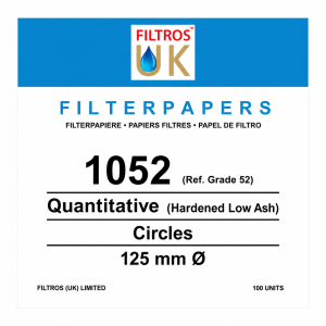 Quantitative Hardened Low Ash Filter Paper – Grades 1052