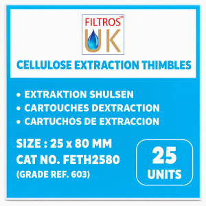 Cellulose Extraction Thimbles – Grade 603