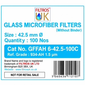 Glass Microfiber Filters Grade GFFAH 6 (Ref. Grade - 934-AH)